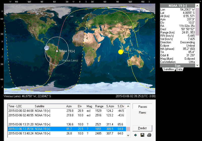 :: Detalhes da passagem :: NOAA 19 06/03/15 05:42 UTC